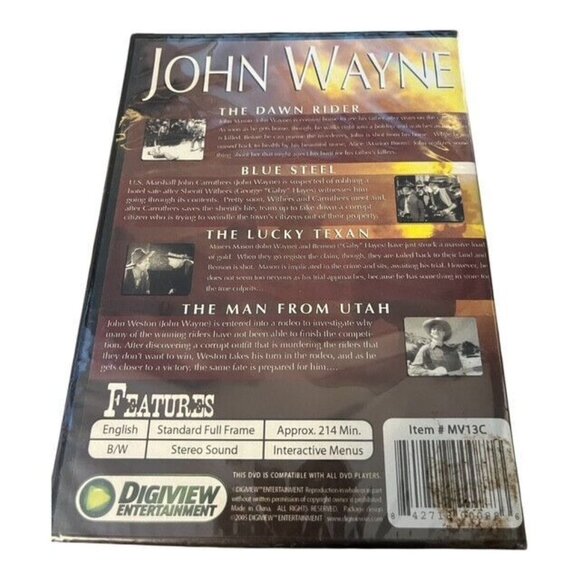 John Wayne 4-Movie Western DVD  New Sealed - Picture 2 of 3